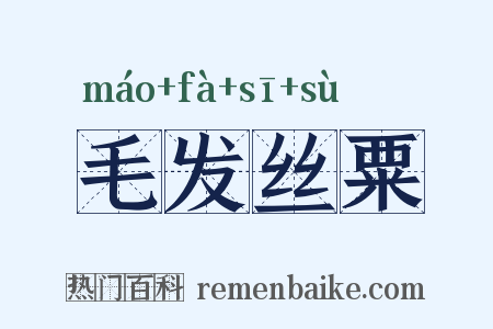 毛发丝粟是什么意思的图片